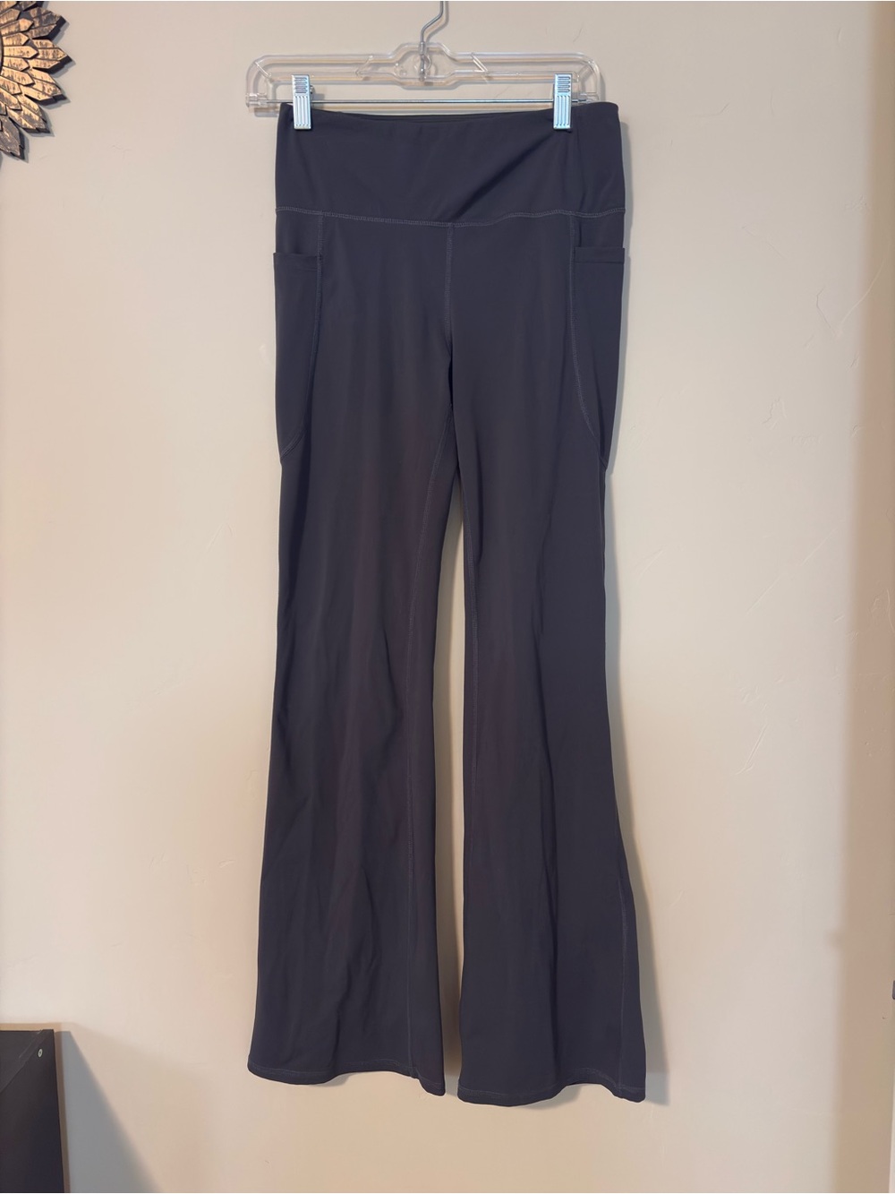 Women’s Charcoal Flare Athletic Pants with Side Pockets
